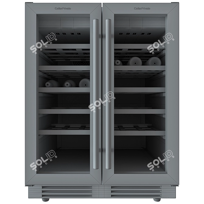 Dual Chamber Wine Fridge CP042-2TW 3D model image 6