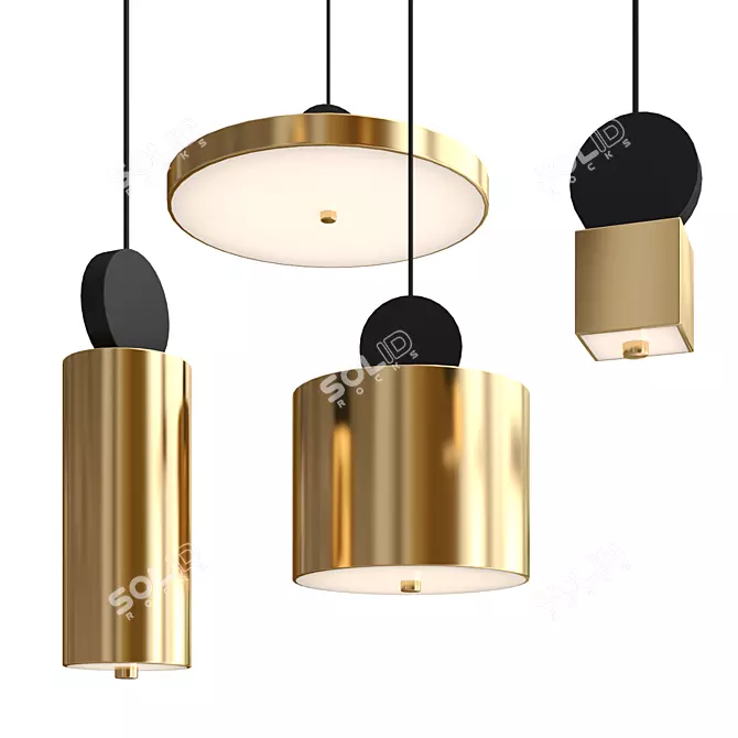 Minimalist Cale Pendant Lamp 3D model image 1