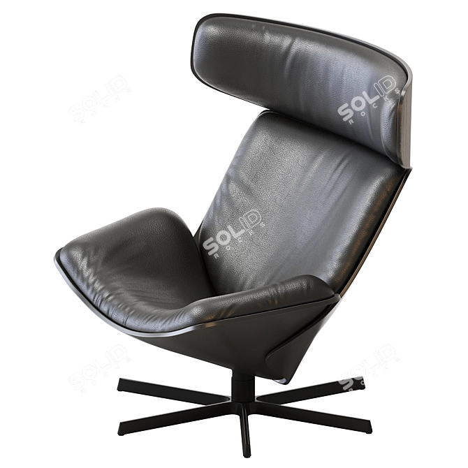 Modern Almora B&B Armchair Design 3D model image 3