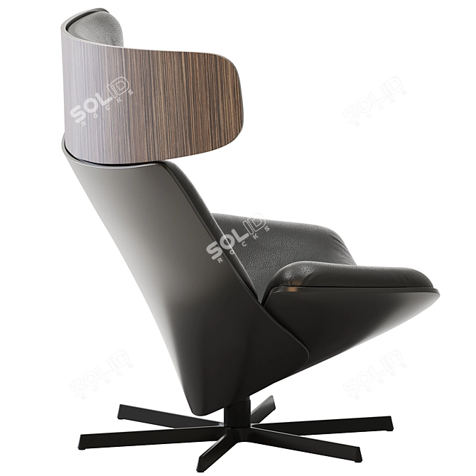 Modern Almora B&B Armchair Design 3D model image 4