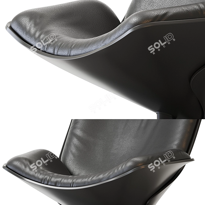 Modern Almora B&B Armchair Design 3D model image 5