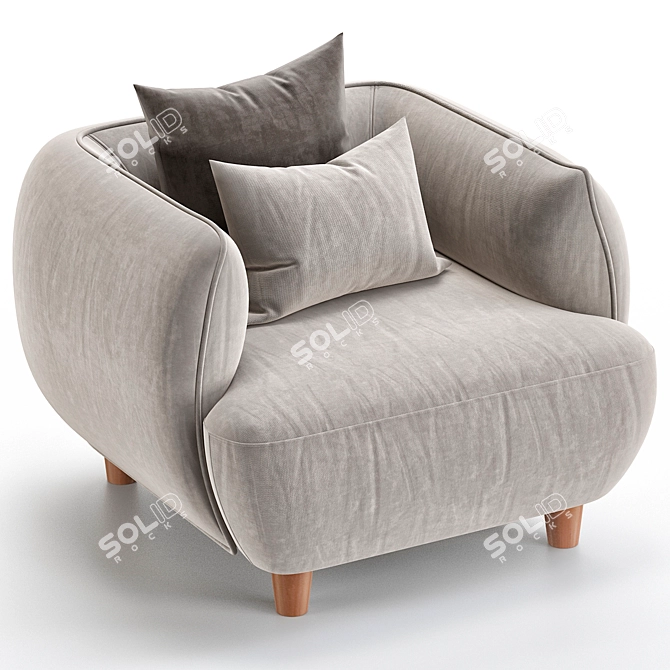 Modern Armchair 3D Model Bundle 3D model image 1