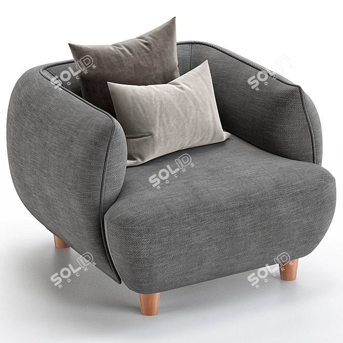 Modern Armchair 3D Model Bundle 3D model image 2
