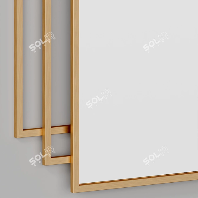 Geométrico Claddagh Art Deco Espejo 3D model image 2