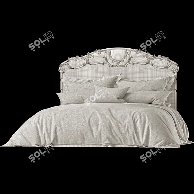 Elegant Jumbo Collection Madeleine Bed 3D model image 4