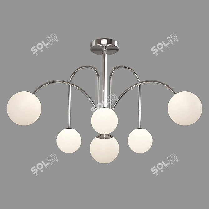 Eurosvet Alix Ceiling Chandelier 6-Light 3D model image 3