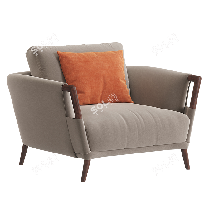 Modern Gaudi Chair by Flou 3D model image 2