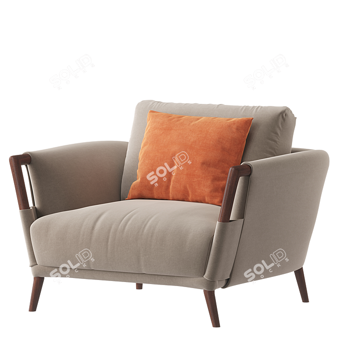 Modern Gaudi Chair by Flou 3D model image 4