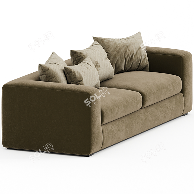 Velvet Big Bubble Sofa 3D model image 2
