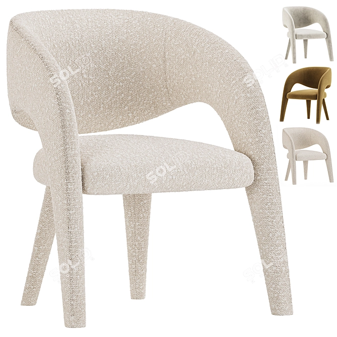 Modern Handcrafted Laurence Chair 1stdibs 3D model image 1