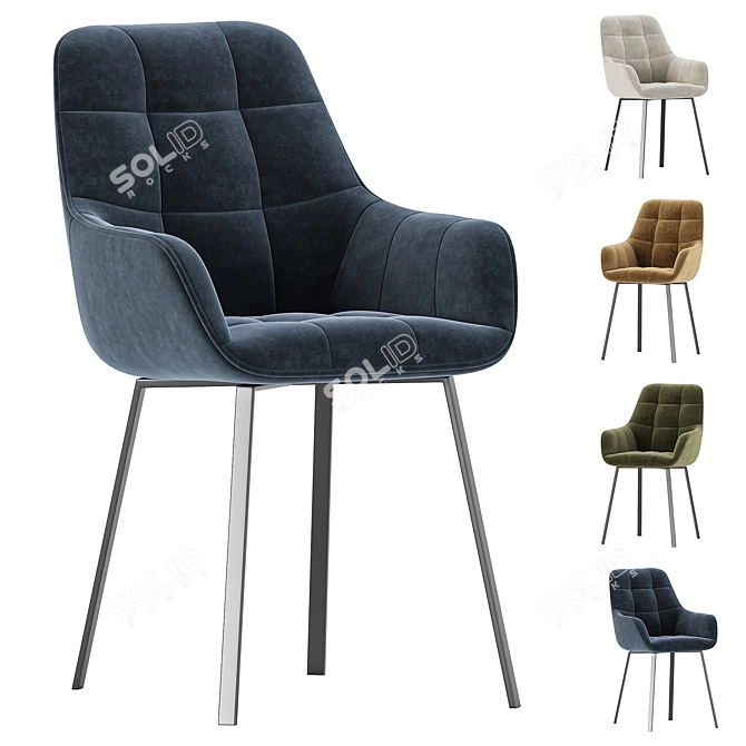  Kelmi Beige Woodville Chair 3D model image 2