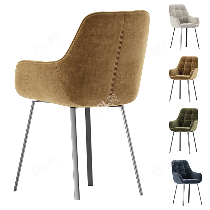  Kelmi Beige Woodville Chair 3D model image 5