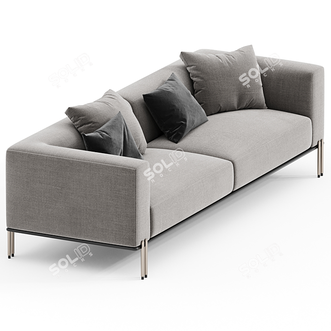 Elegant Paolo Castelli Soft Ratio Sofa 3D model image 2