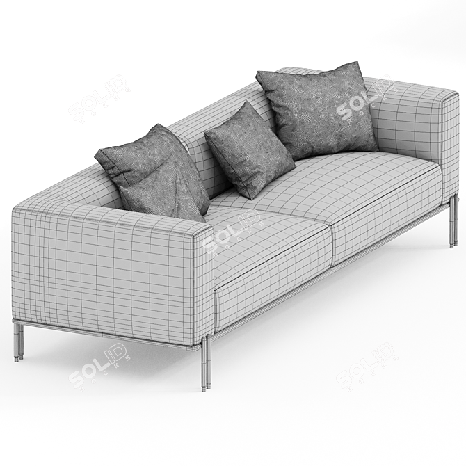 Elegant Paolo Castelli Soft Ratio Sofa 3D model image 3