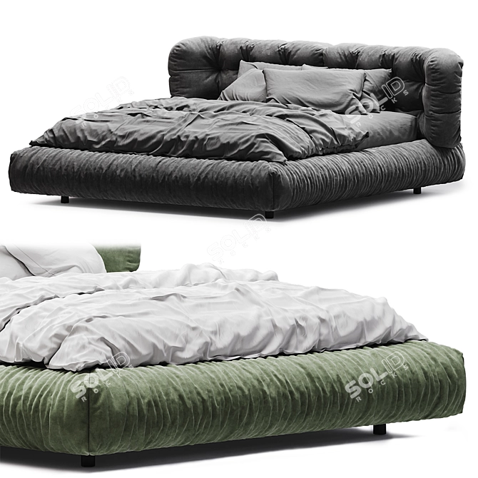  Modern Baxter Milano Bed 3D model image 2