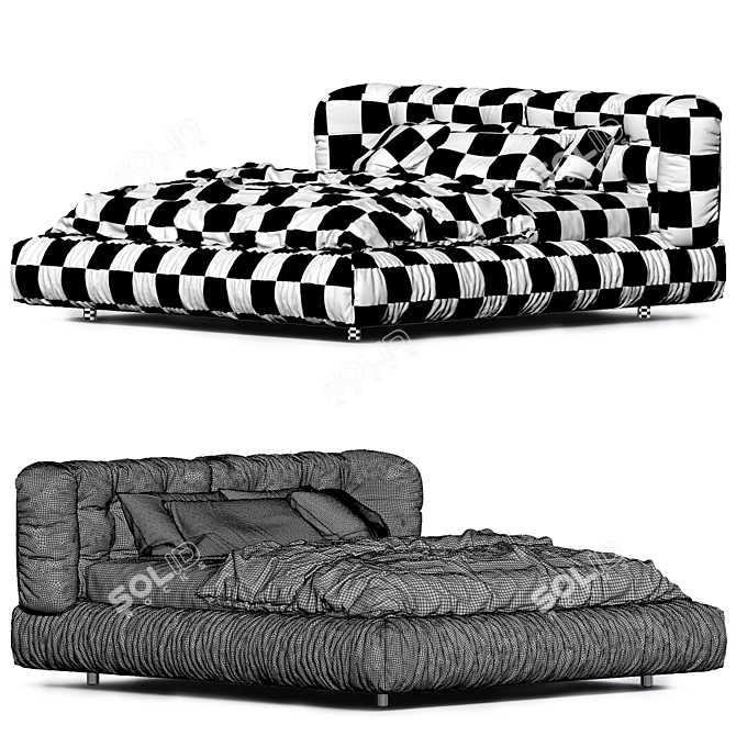  Modern Baxter Milano Bed 3D model image 7