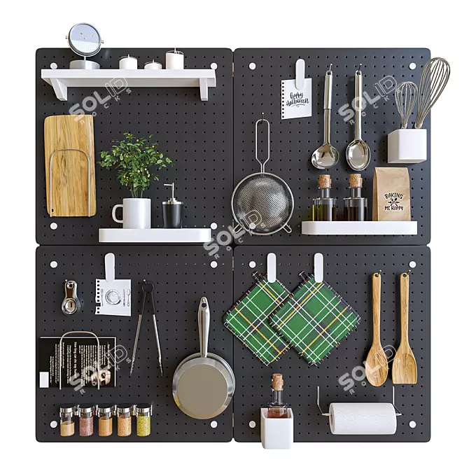 Organized Kitchen 3D Accessories Kit 3D model image 1