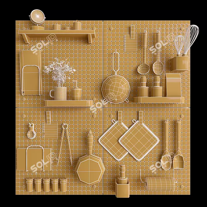 Organized Kitchen 3D Accessories Kit 3D model image 5