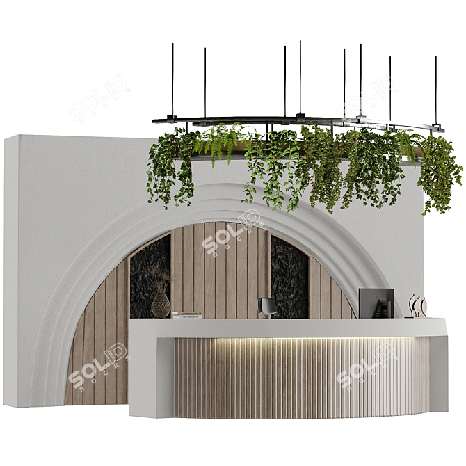 Modern Office Reception Set Offer 3D model image 2