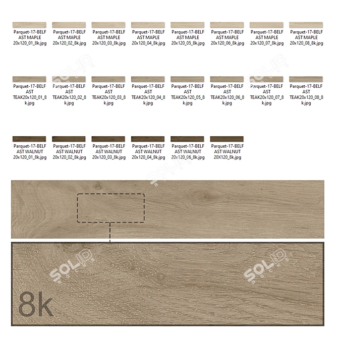 Ultimate Wood Parquet Set 8K 3D model image 2