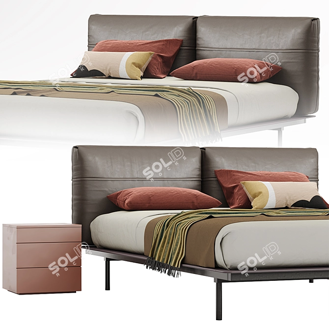 LEMA MYNIGHT Bed: Ready-to-Use Model 3D model image 1