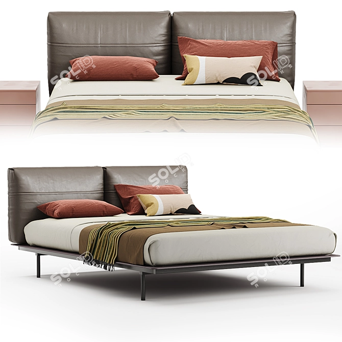 LEMA MYNIGHT Bed: Ready-to-Use Model 3D model image 2