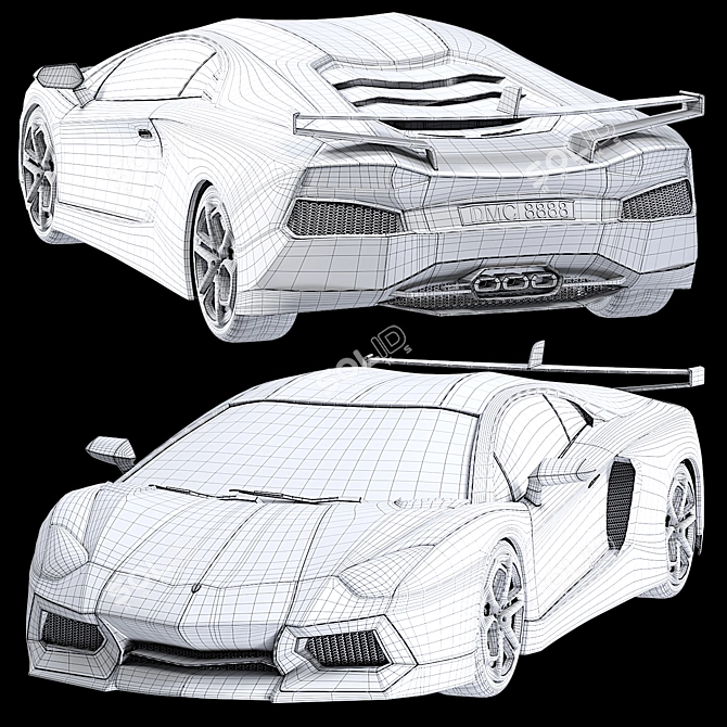 Lamborghini Aventador 3D Model Download 3D model image 6