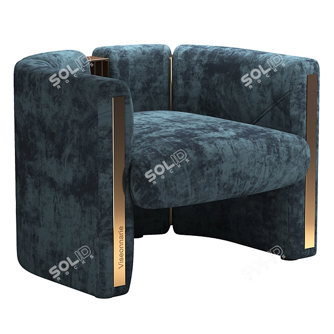 Luxury Petra Armchair 3D Model 3D model image 1