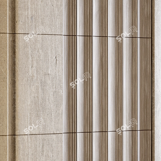 Elegant Decorative Wall Panel 3D model image 3