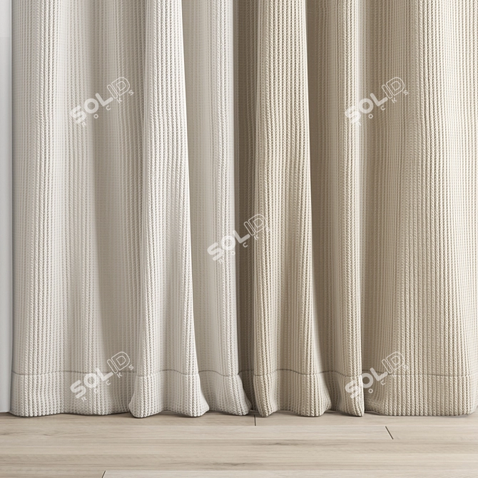 Polygonal Curtain 3D Model Kit 3D model image 2