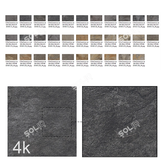 Slate Texture Bundle 4K 32Textures 3D model image 2