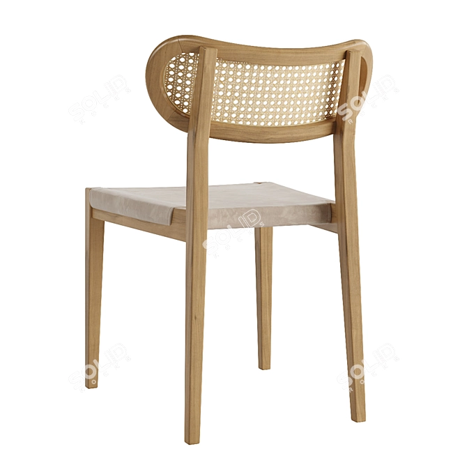 Elegant Colin Dining Chair 3D model image 2