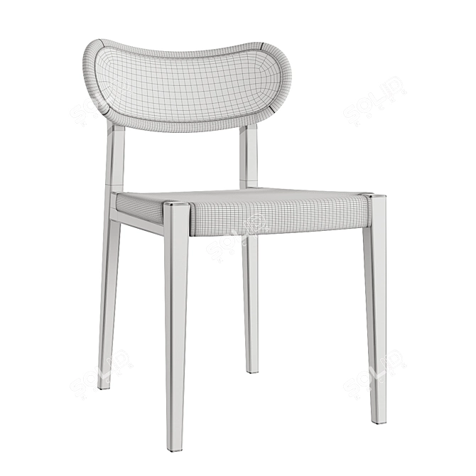 Elegant Colin Dining Chair 3D model image 3