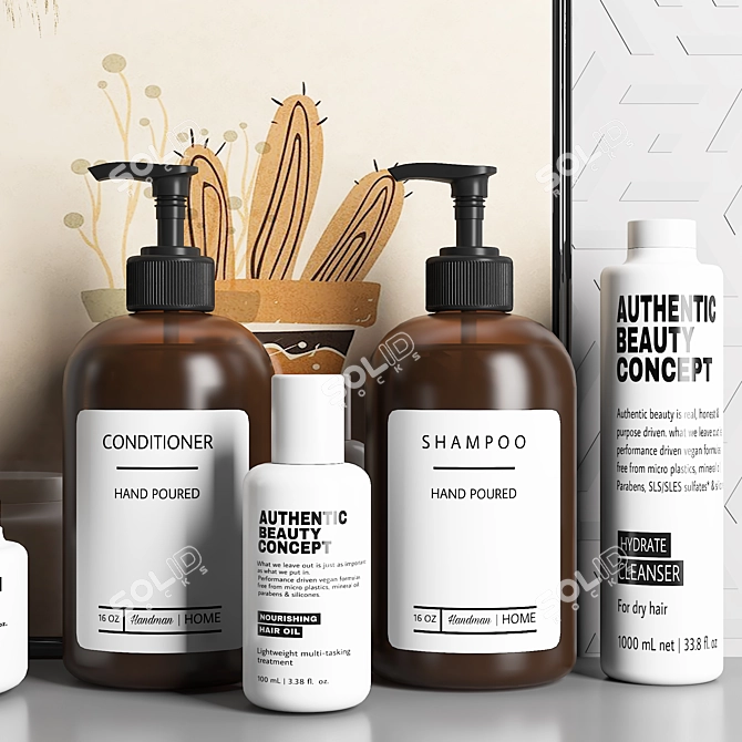 Modern Bathroom Accessories Set Pack 3D model image 2