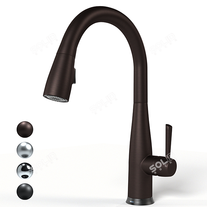 Essa Pull-Down Single Handle Faucet 3D model image 1