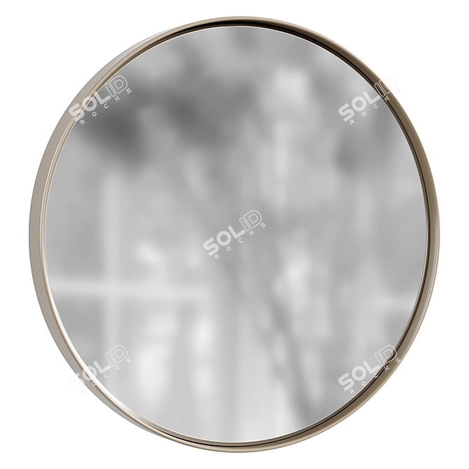 Minimalist Round Rim Accent Mirror 3D model image 3