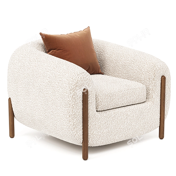 Modern Minimalist Lyla Armchair 2014 3D model image 3