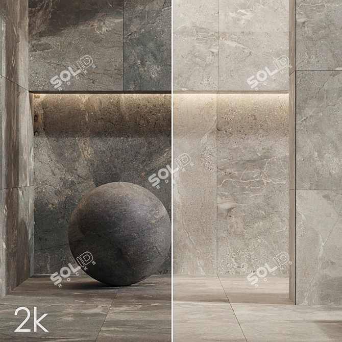 Slate Stone Set Bundle 2K 3D model image 1