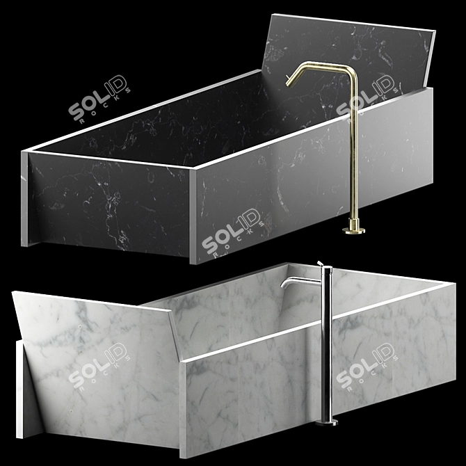 Agape Face à Face Bathtub 3D model image 1