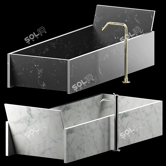 Agape Face à Face Bathtub 3D model image 5