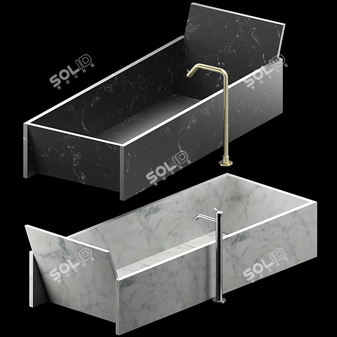 Agape Face à Face Bathtub 3D model image 6