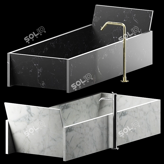 Agape Face à Face Bathtub 3D model image 7