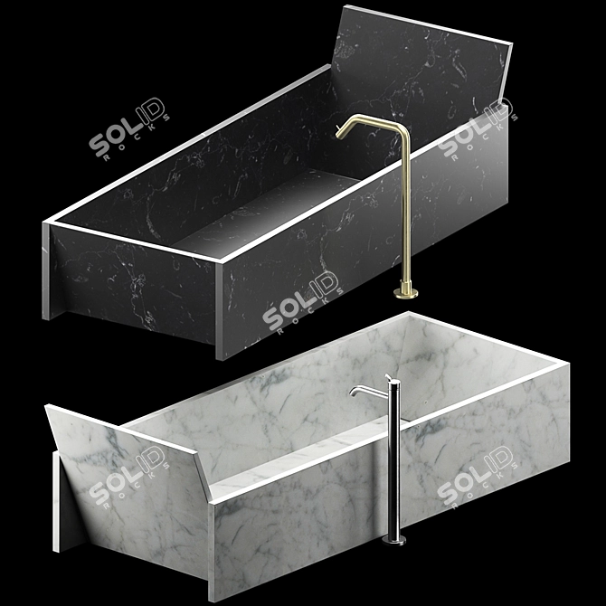 Agape Face à Face Bathtub 3D model image 8