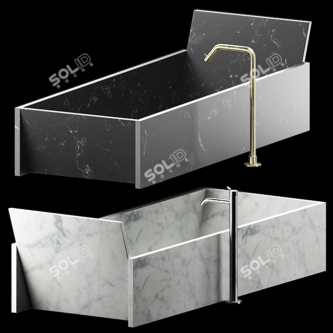 Agape Face à Face Bathtub 3D model image 10