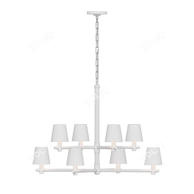 Elegant Sable Small Chandelier 3D model image 3