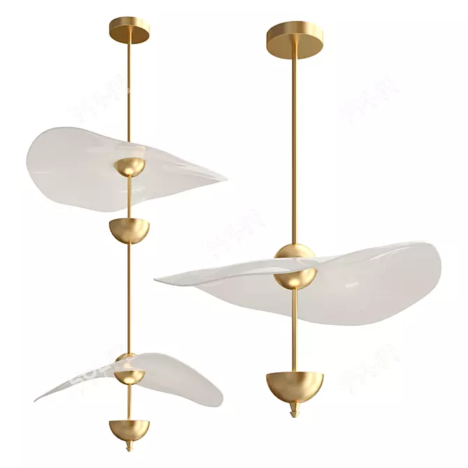 Envolee Biscuit Pendant Light 3D model image 1