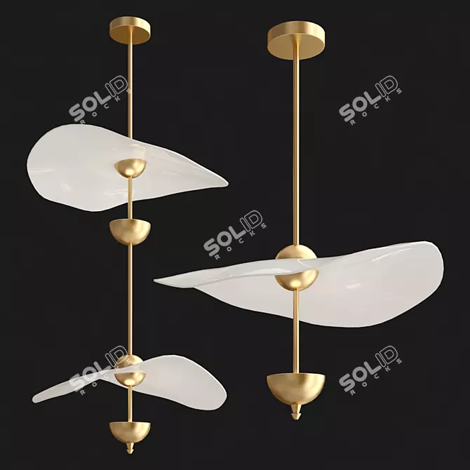 Envolee Biscuit Pendant Light 3D model image 2