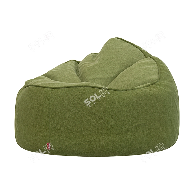 Mini Mammoth Pouf Wool Gray 3D model image 3