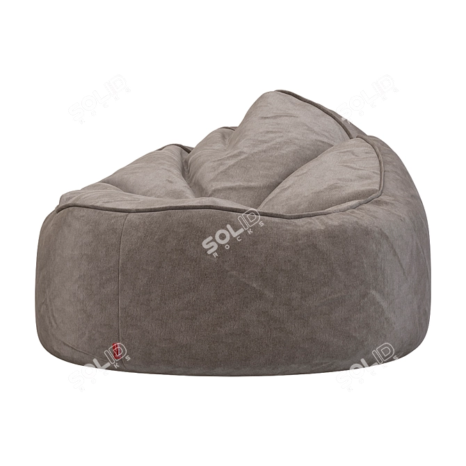 Mini Mammoth Pouf Wool Gray 3D model image 4