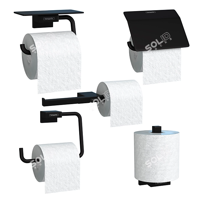 Hansgrohe AddStoris Bathroom Accessories Set 3D model image 3